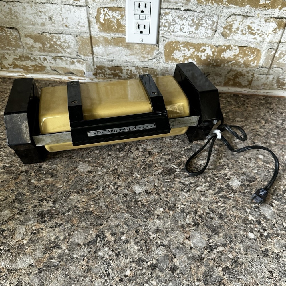 Vintge Mirro Magic Whiz Grid Speed Grill Tested Working Clean Plug In Press Sear